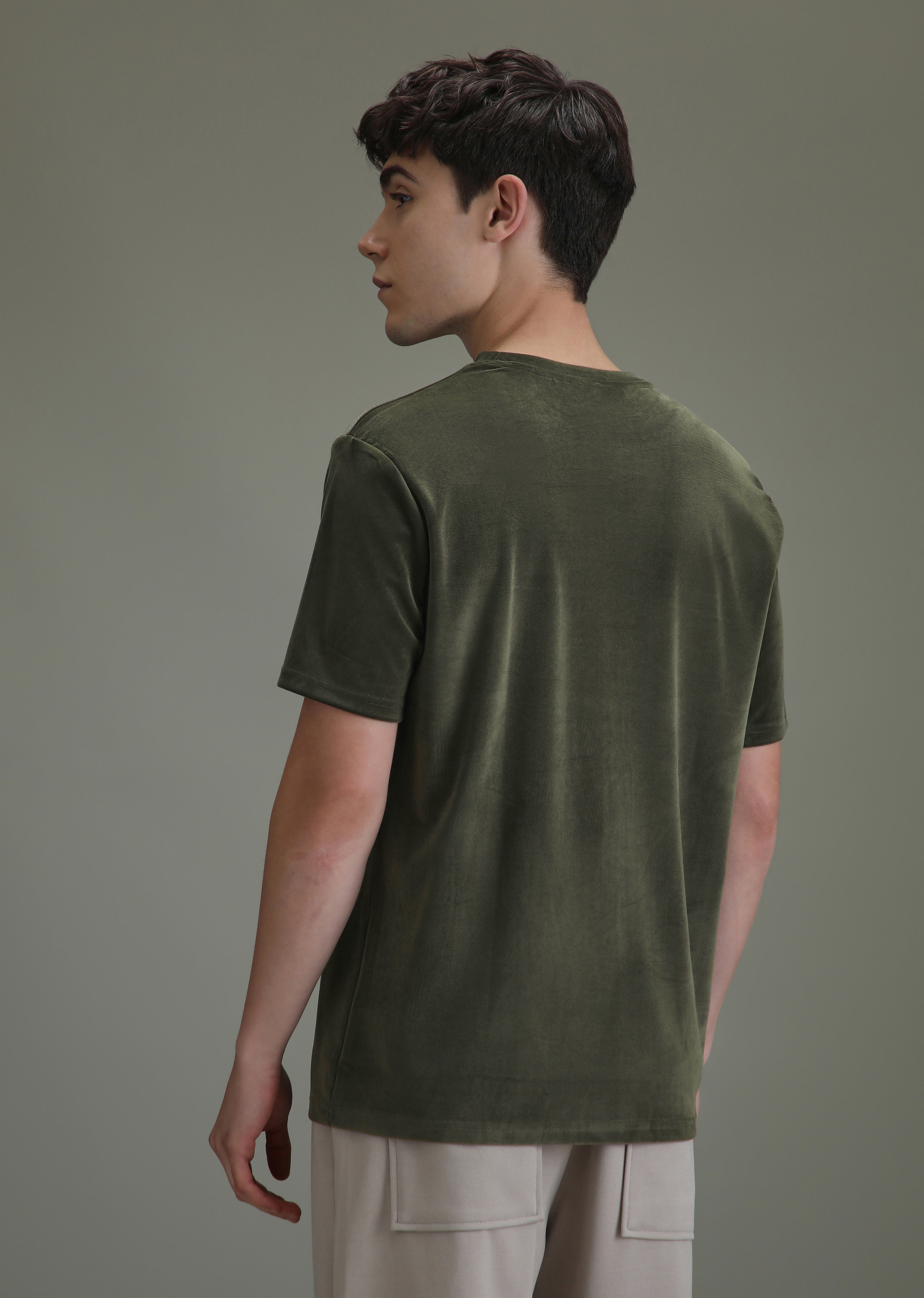 Dark Olive Suede T-shirt