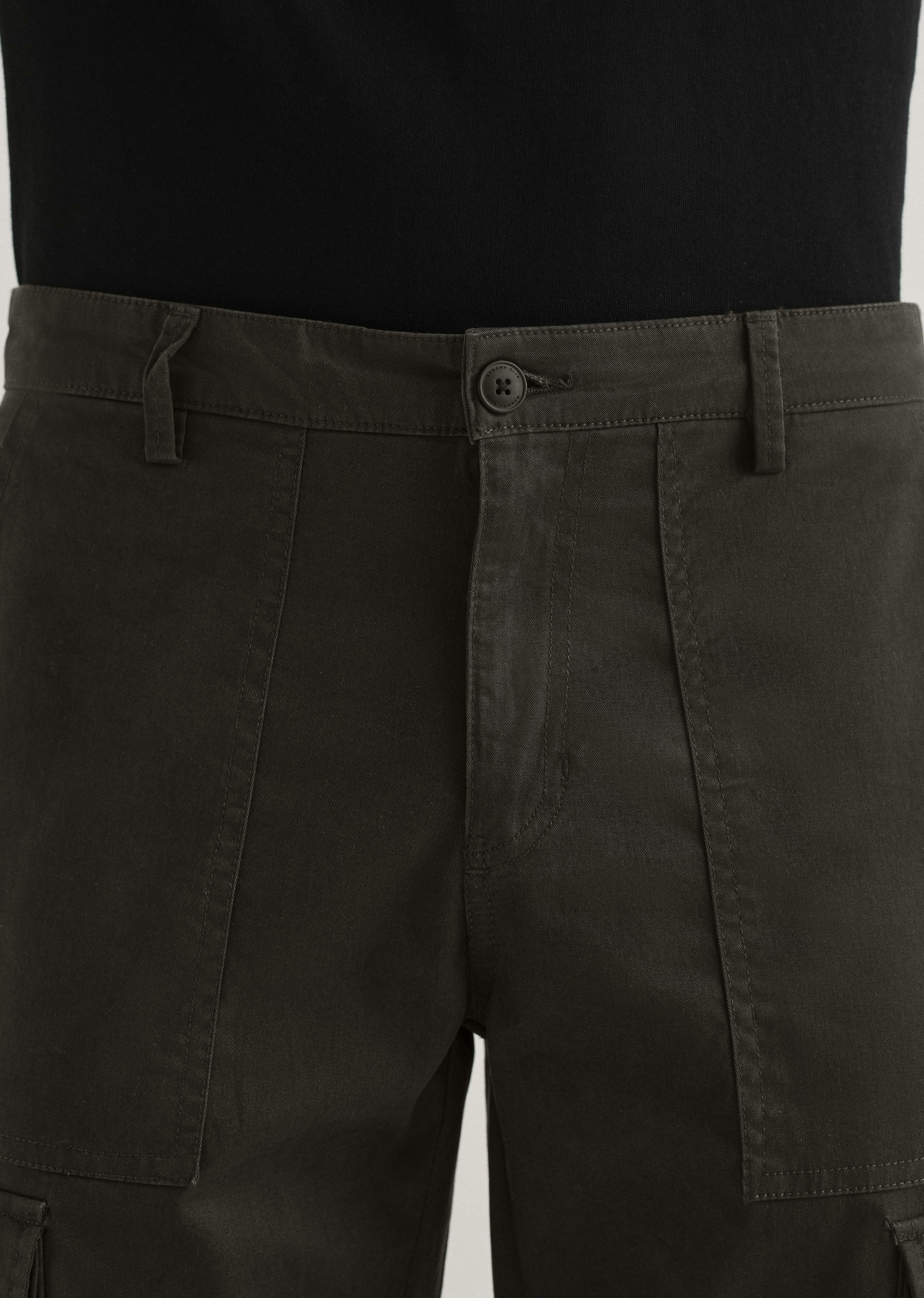 Dark Olive Zipper Cargo Pant