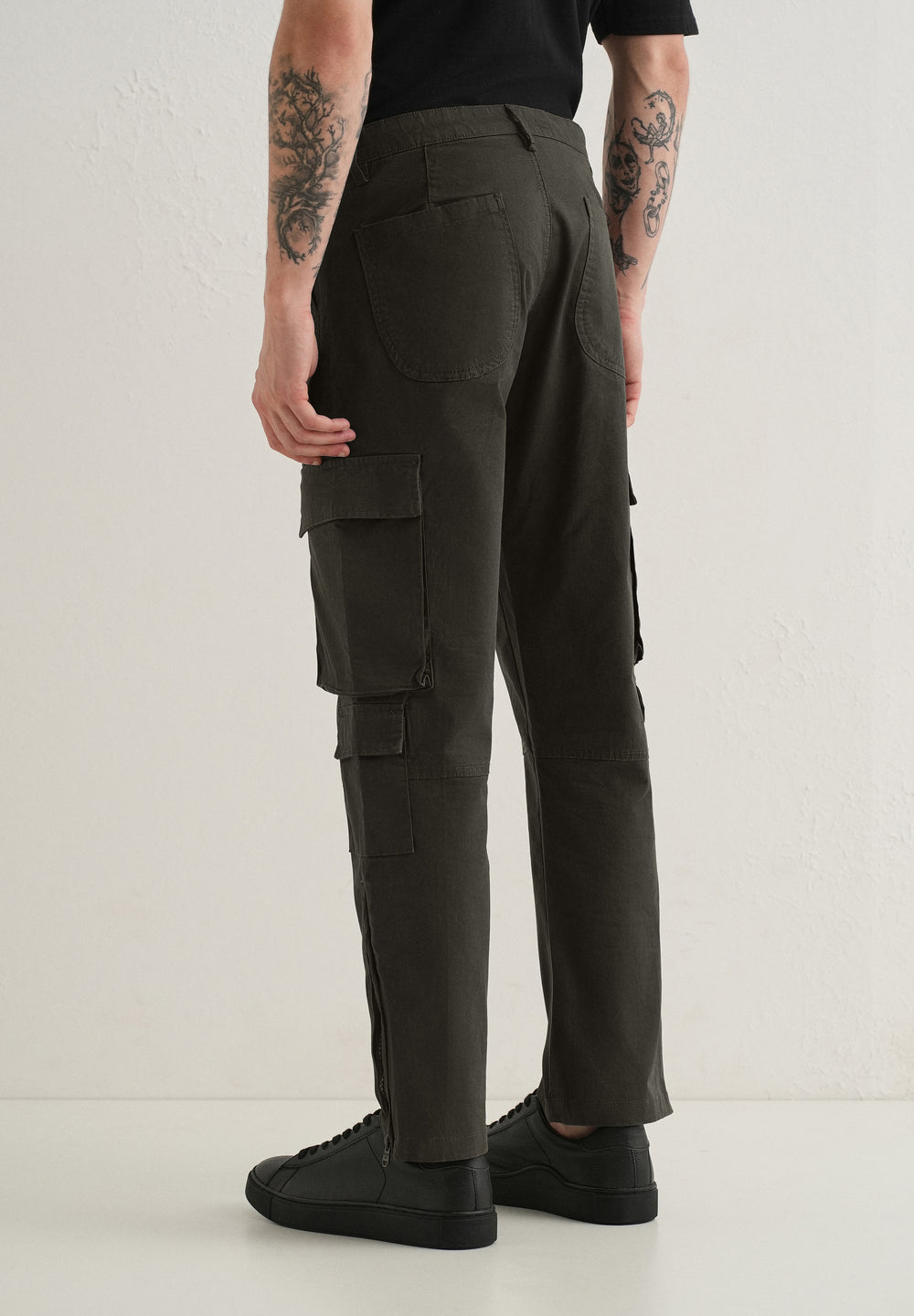 Dark Olive Zipper Cargo Pant