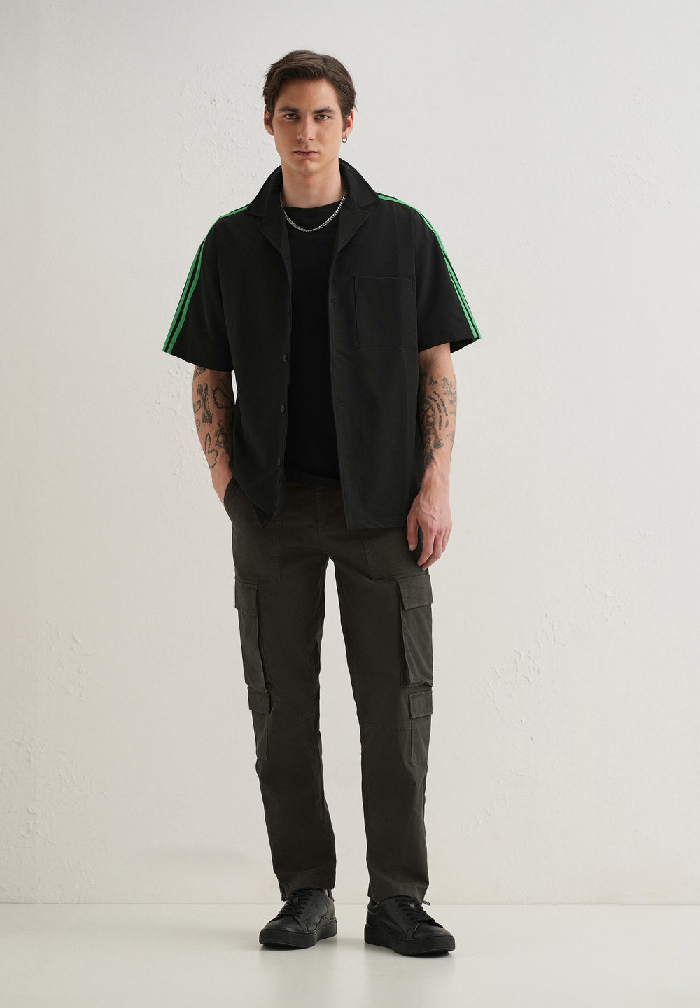 Dark Olive Zipper Cargo Pant