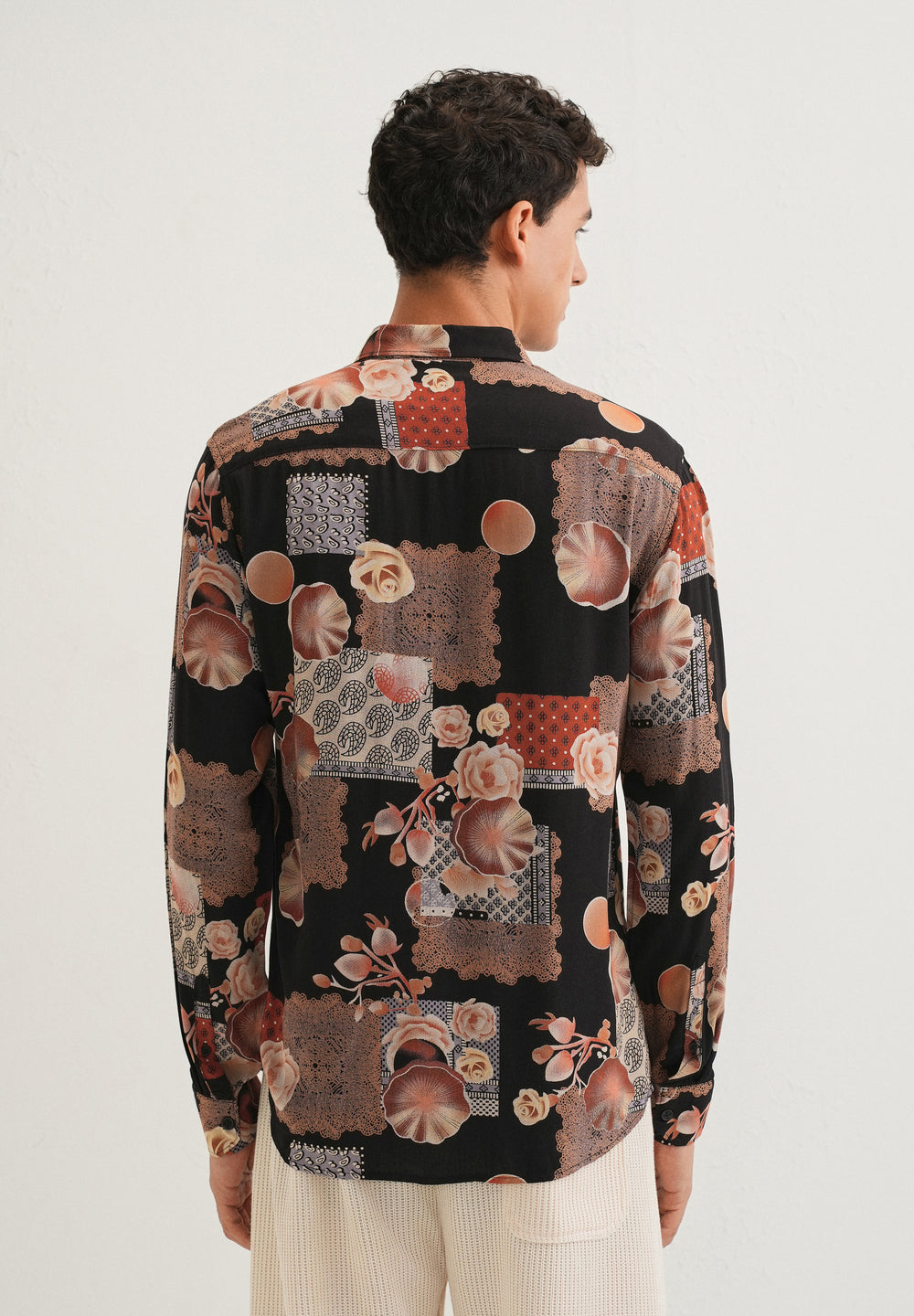 Dark Orange Feather Shirt