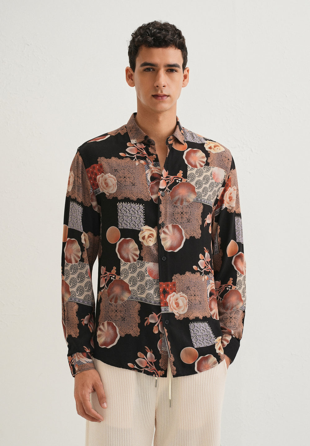 Dark Orange Feather Shirt