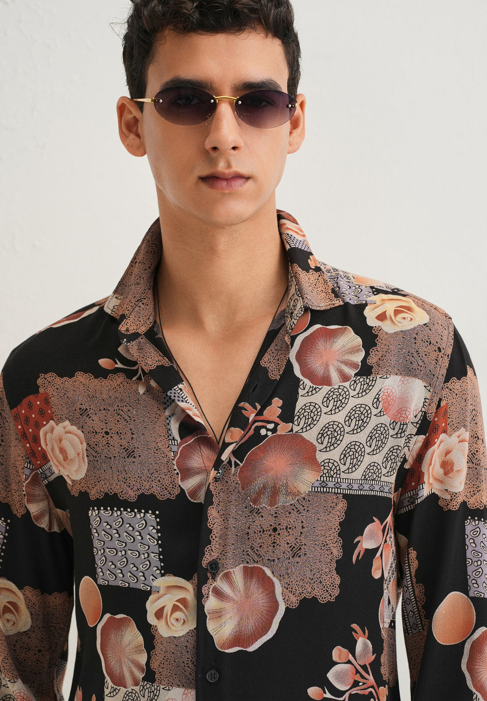 Dark Orange Feather Shirt