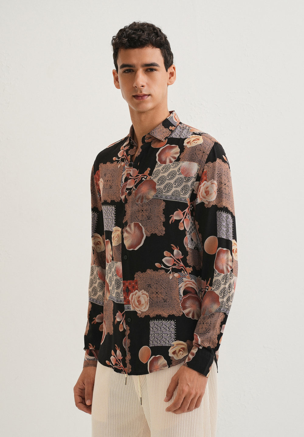 Dark Orange Feather Shirt