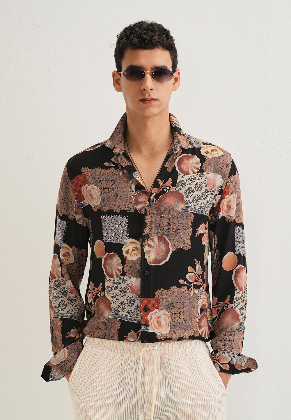 Dark Orange Feather Shirt