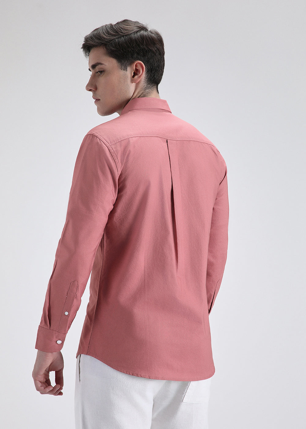 Dark Peach Cotton Oxford Shirt