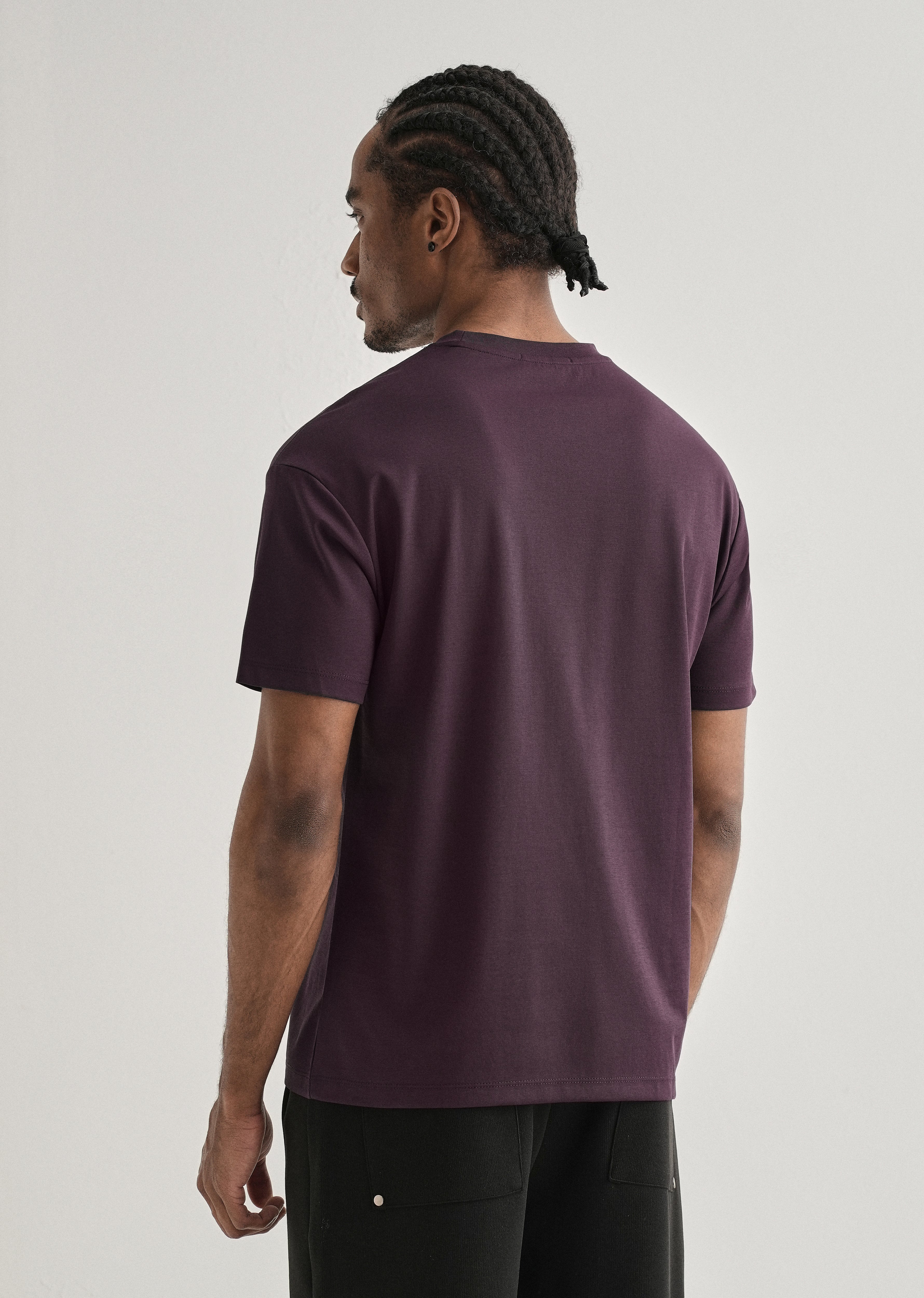Dark Purple Crew Neck T-shirt