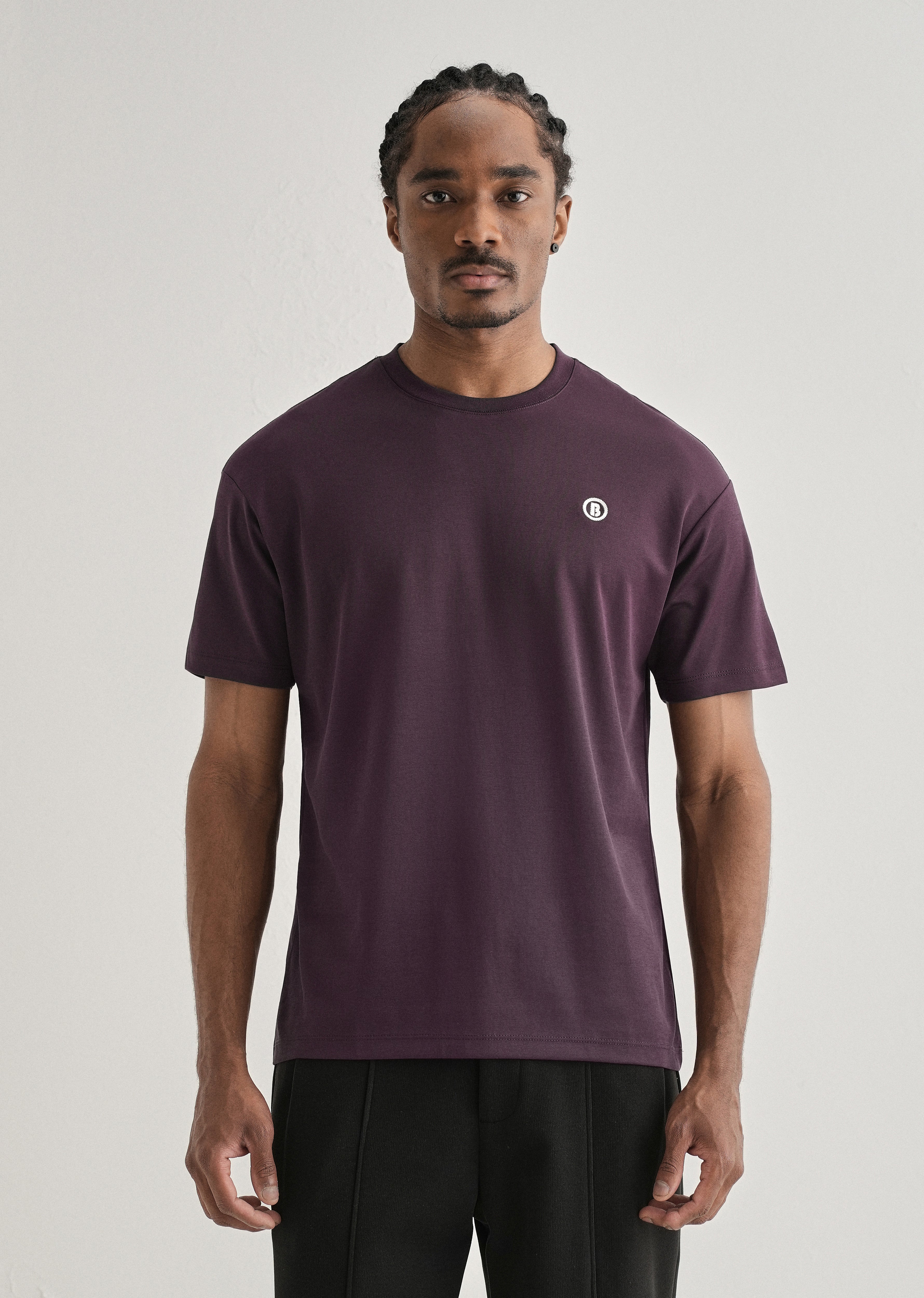 Dark Purple Crew Neck T-shirt