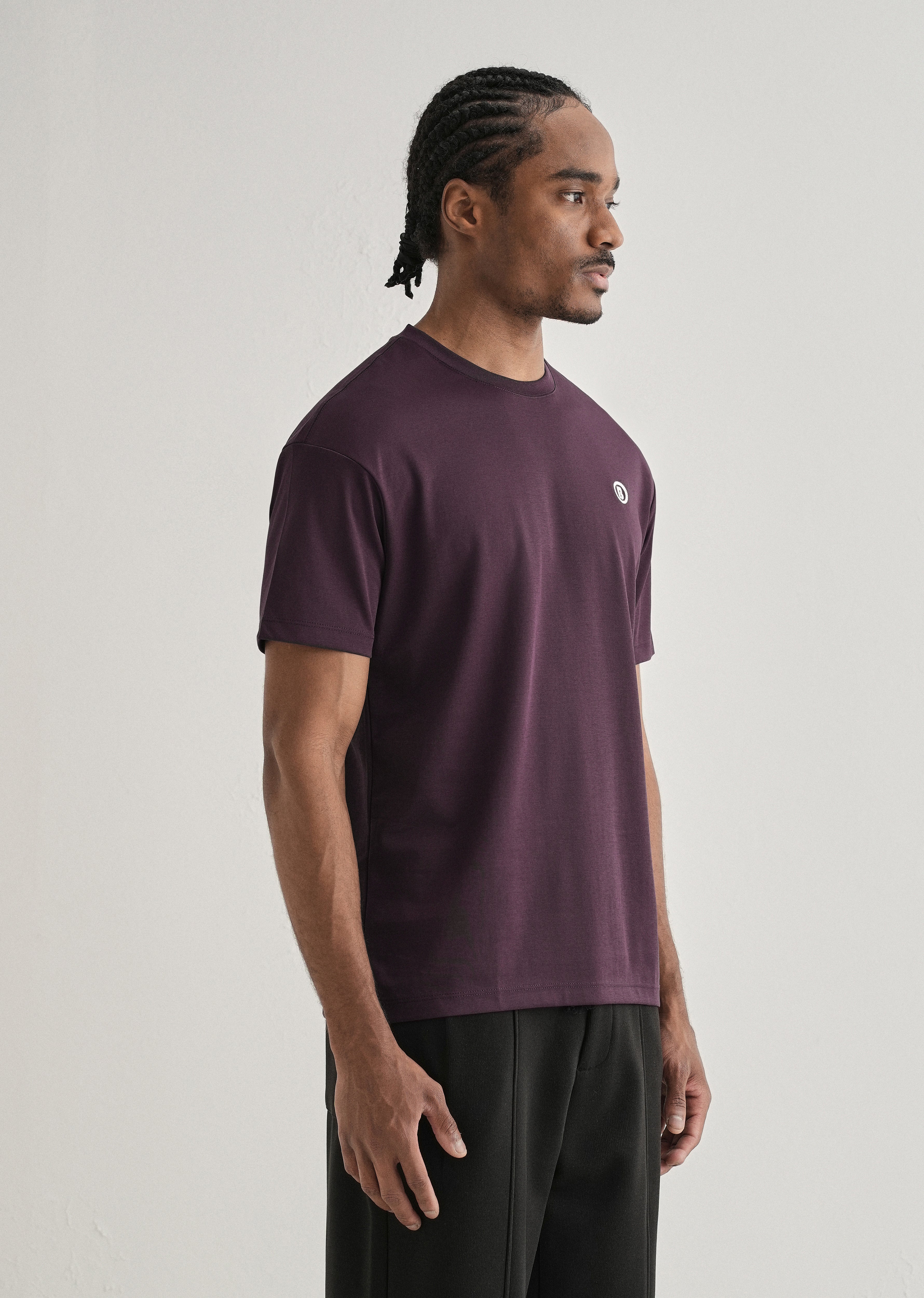 Dark Purple Crew Neck T-shirt