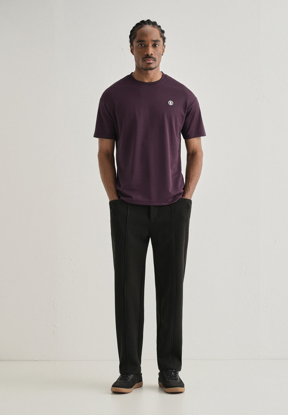 Dark Purple Crew Neck T-shirt