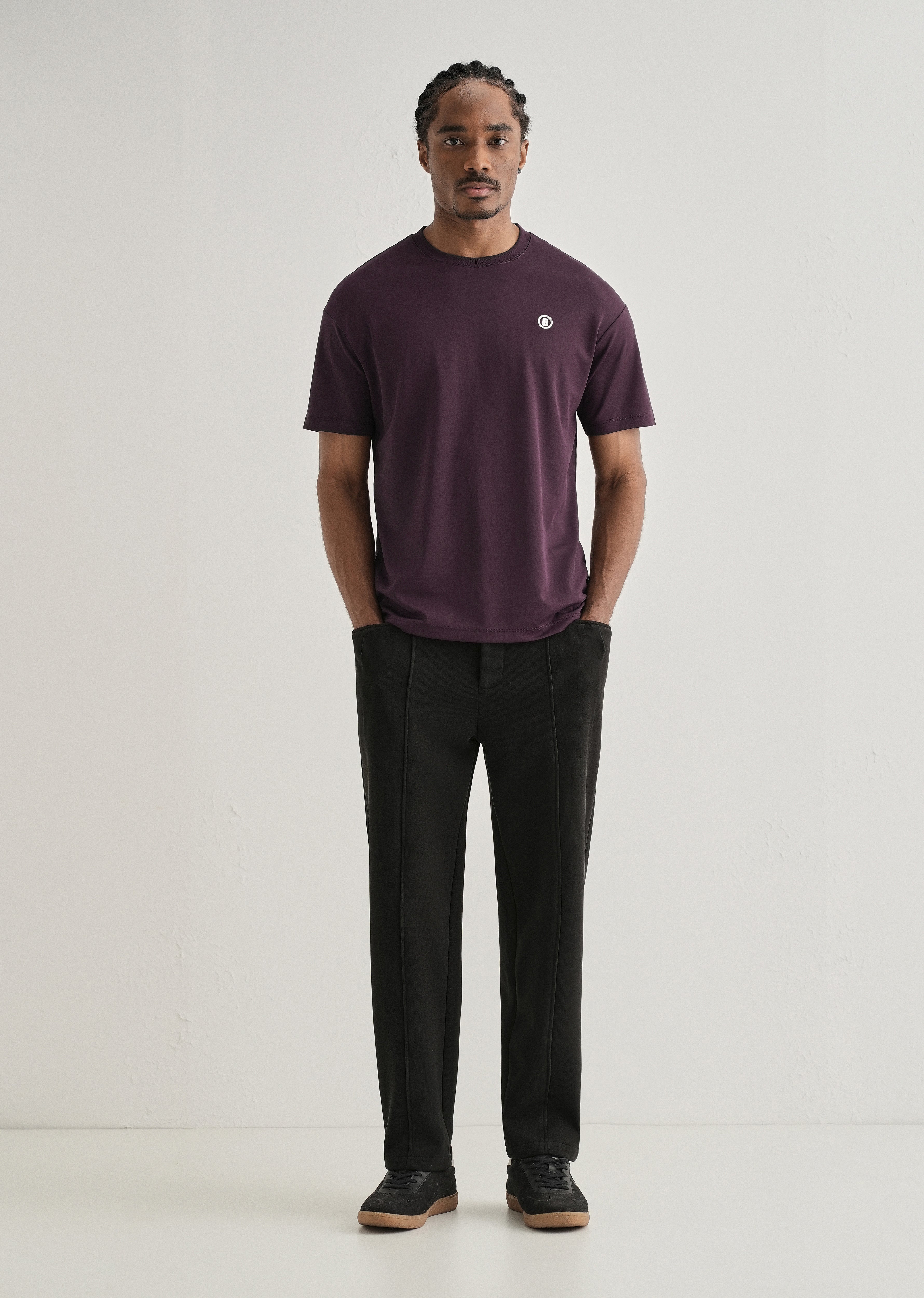 Dark Purple Crew Neck T-shirt