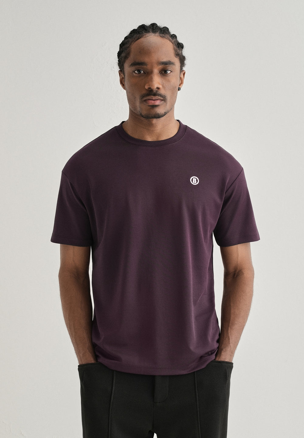 Dark Purple Crew Neck T-shirt