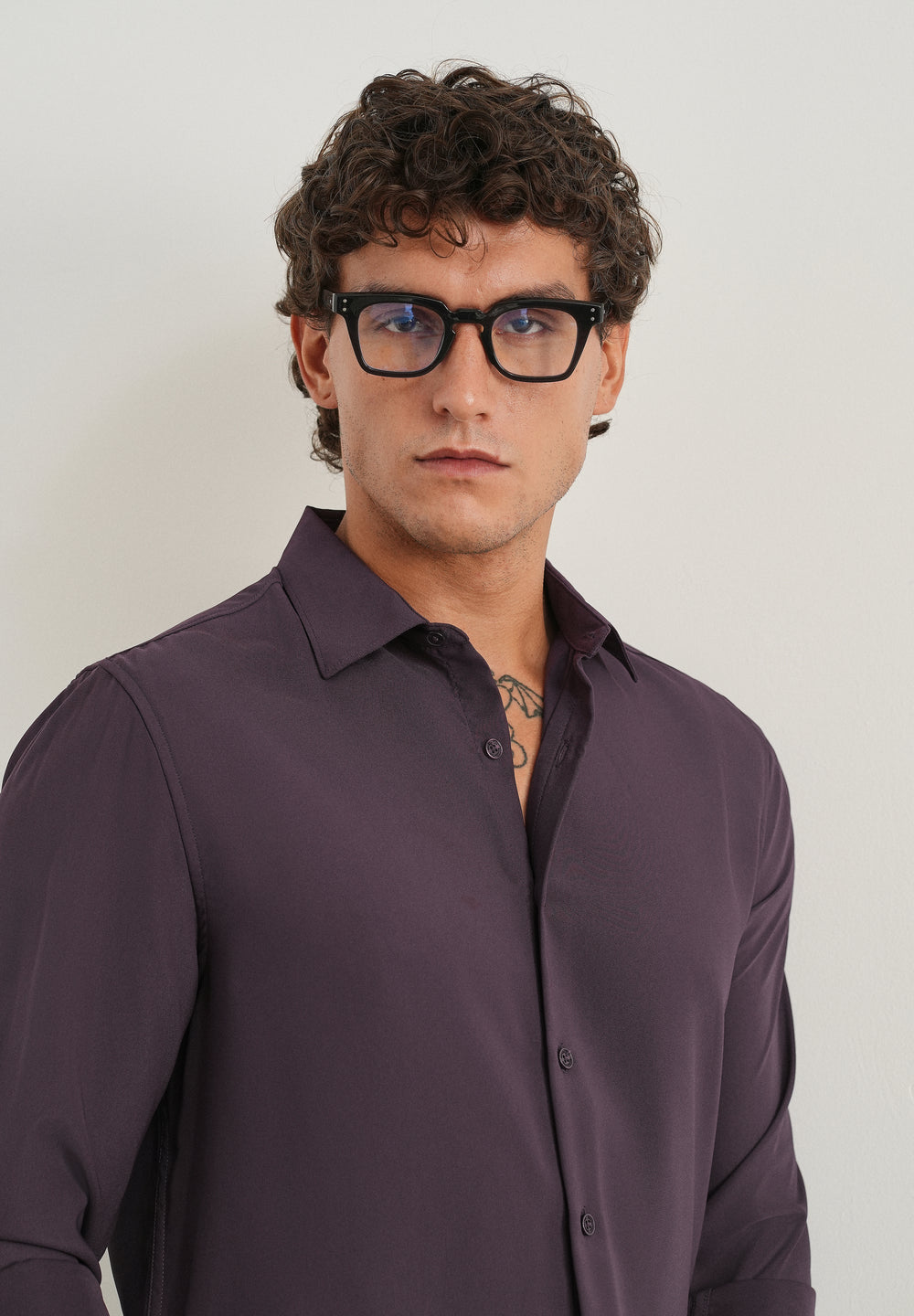 Dark Purple Fluid Soft Shirt