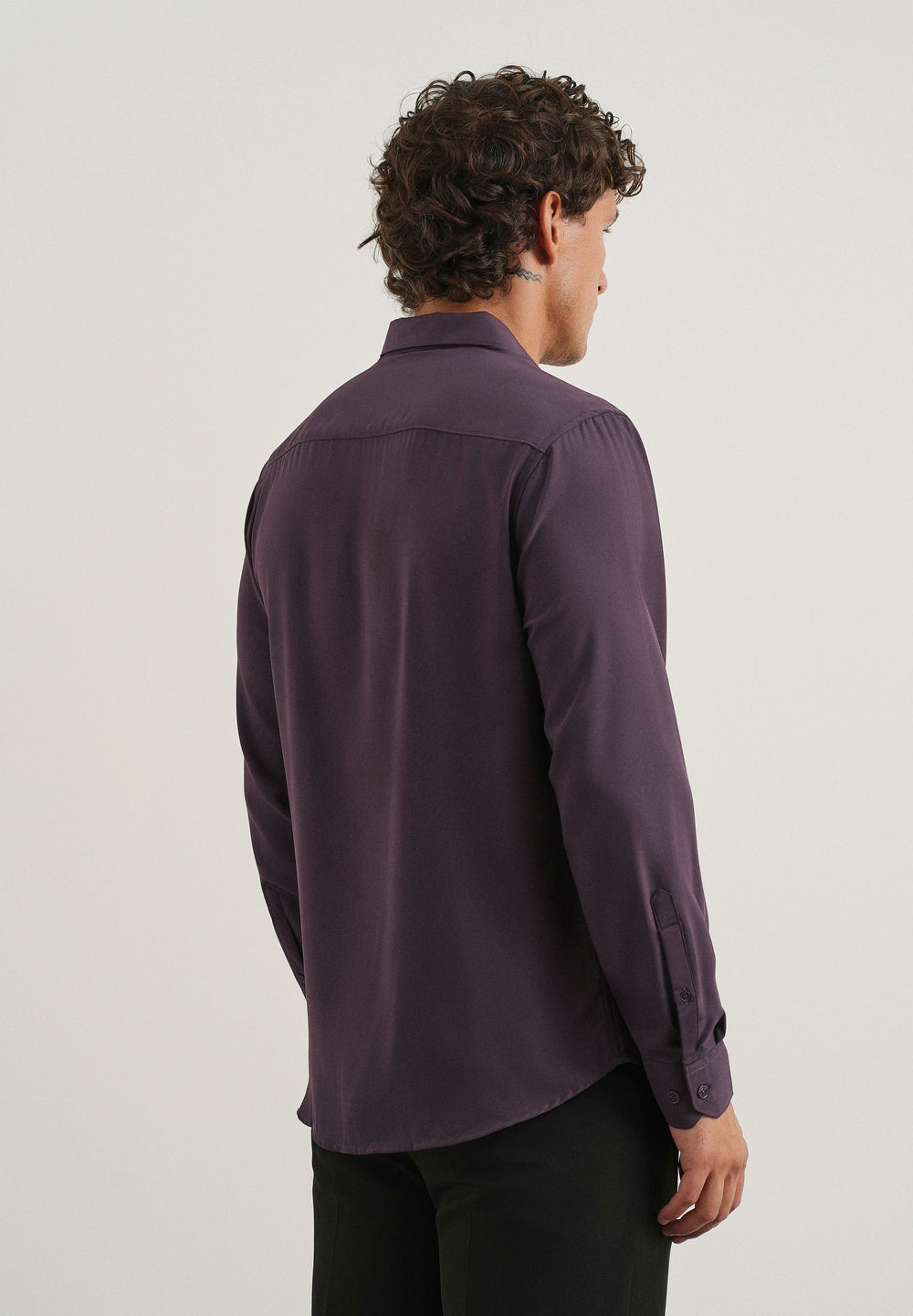 Dark Purple Fluid Soft Shirt
