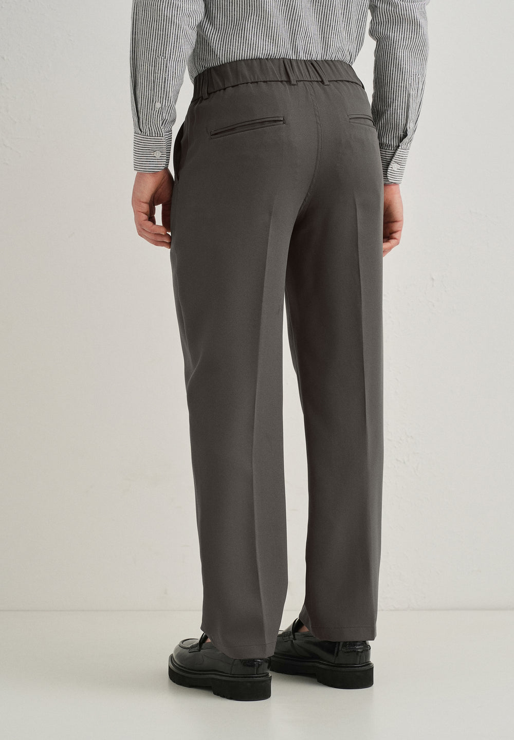 Dark Grey Relaxed Fit Trousers