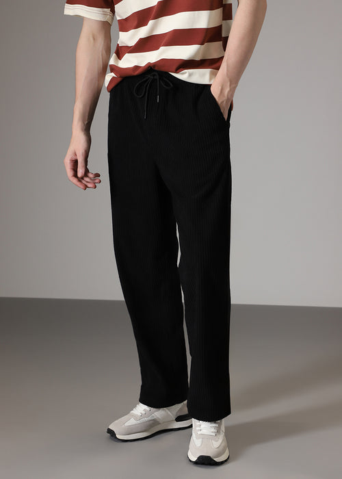 Deep Black Corduroy Pant