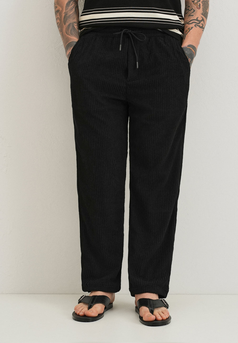 Deep Black Corduroy Pant