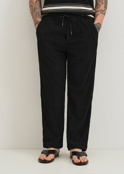 Deep Black Corduroy Pant