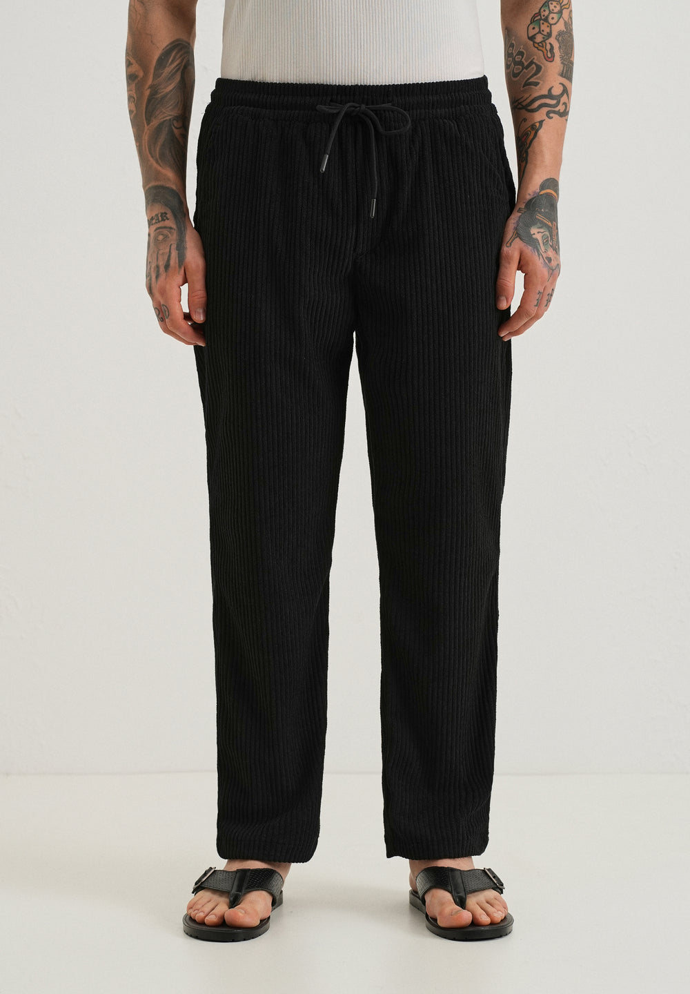 Deep Black Corduroy Pant