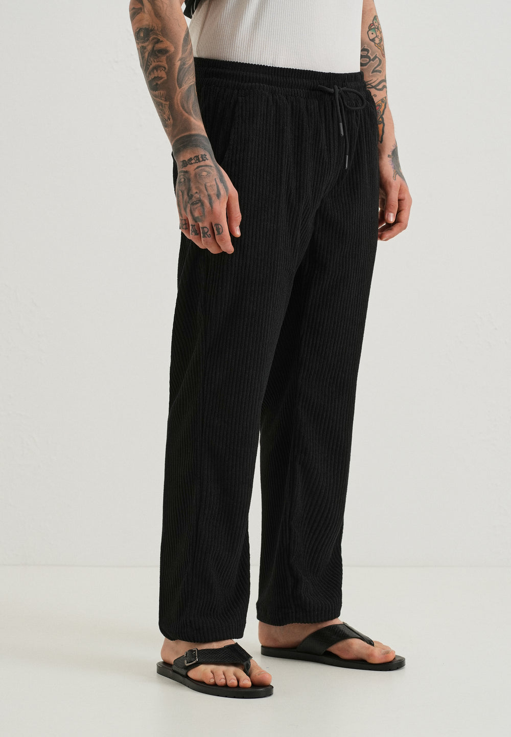 Deep Black Corduroy Pant