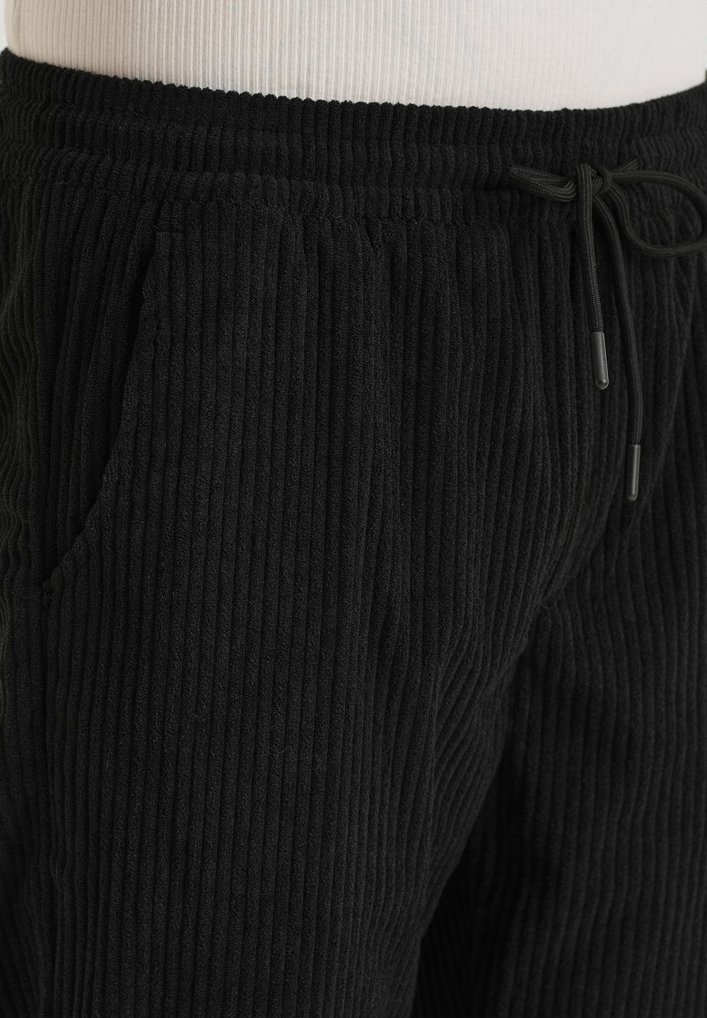 Deep Black Corduroy Pant