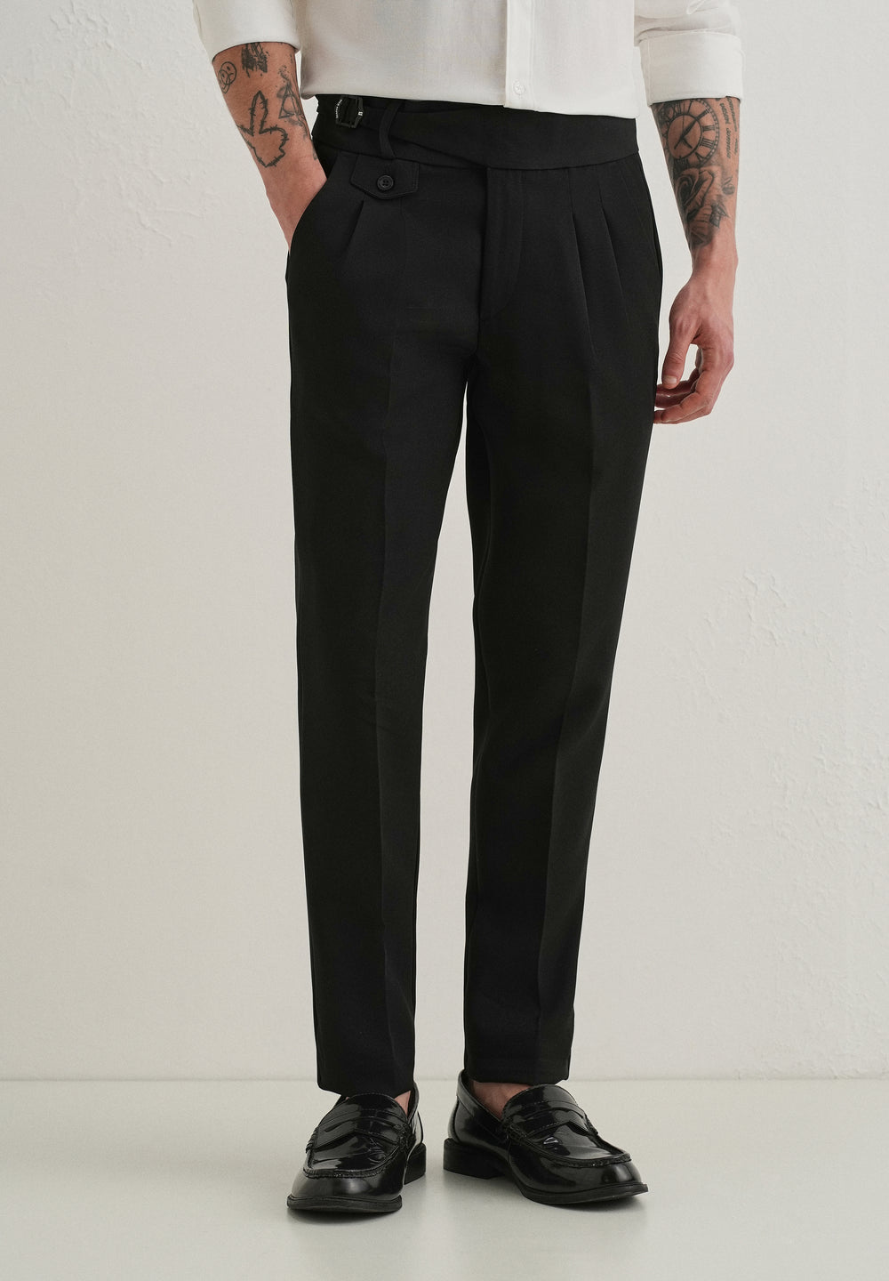 Deep Black Gurkha Pant