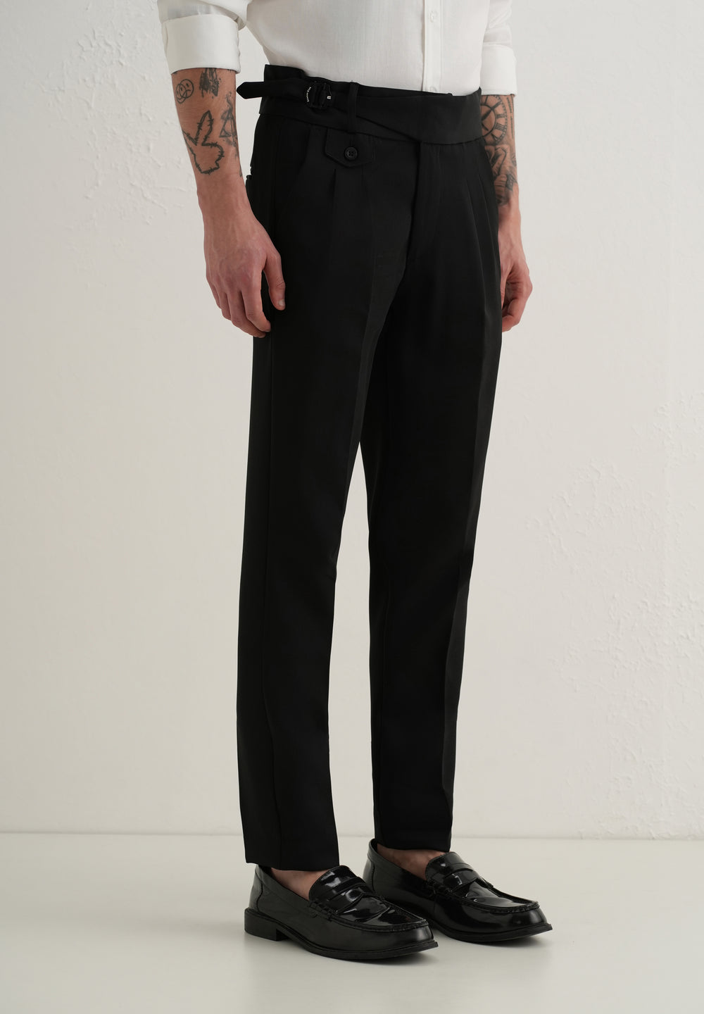 Deep Black Gurkha Pant