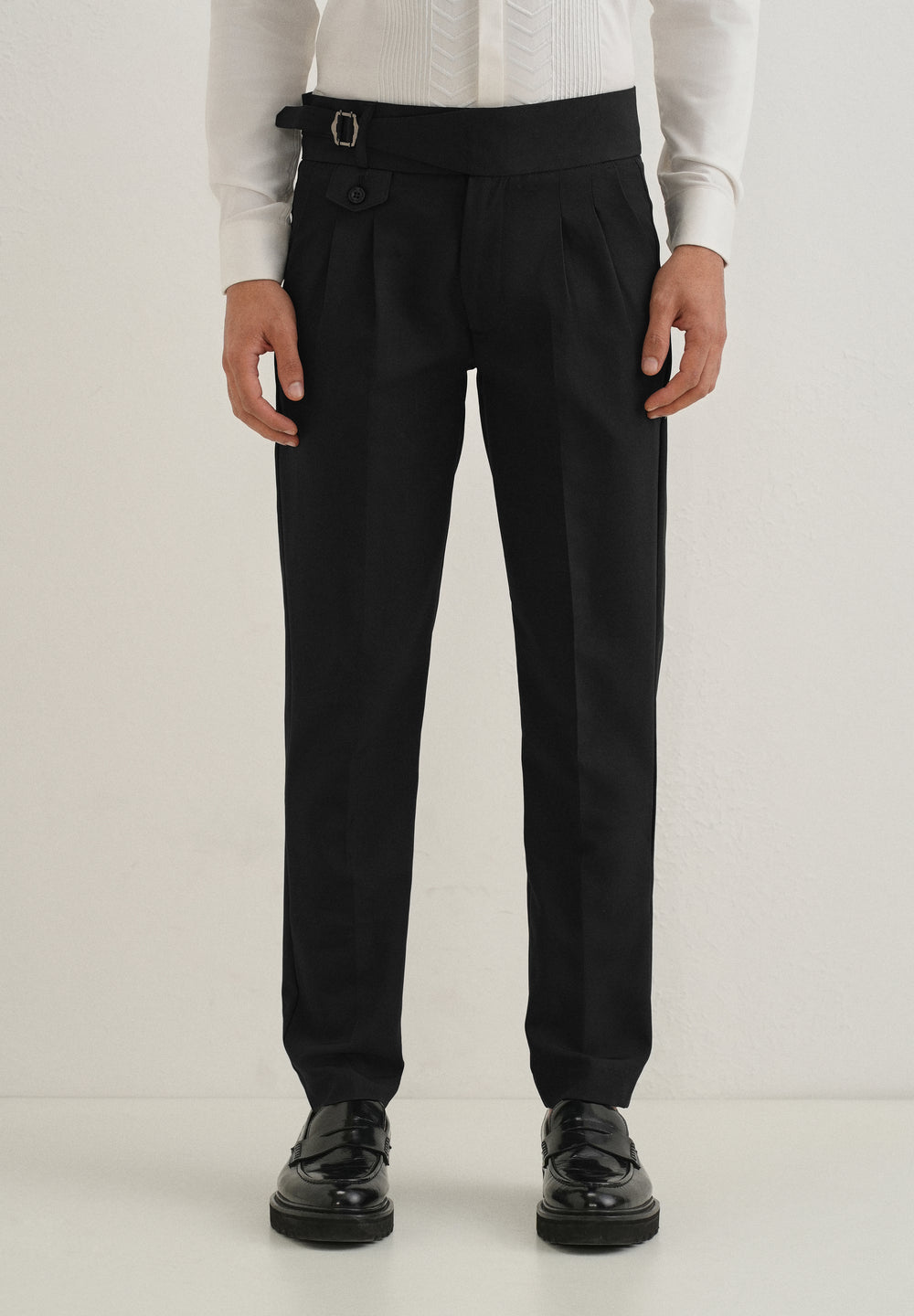 Deep Black Gurkha Pant