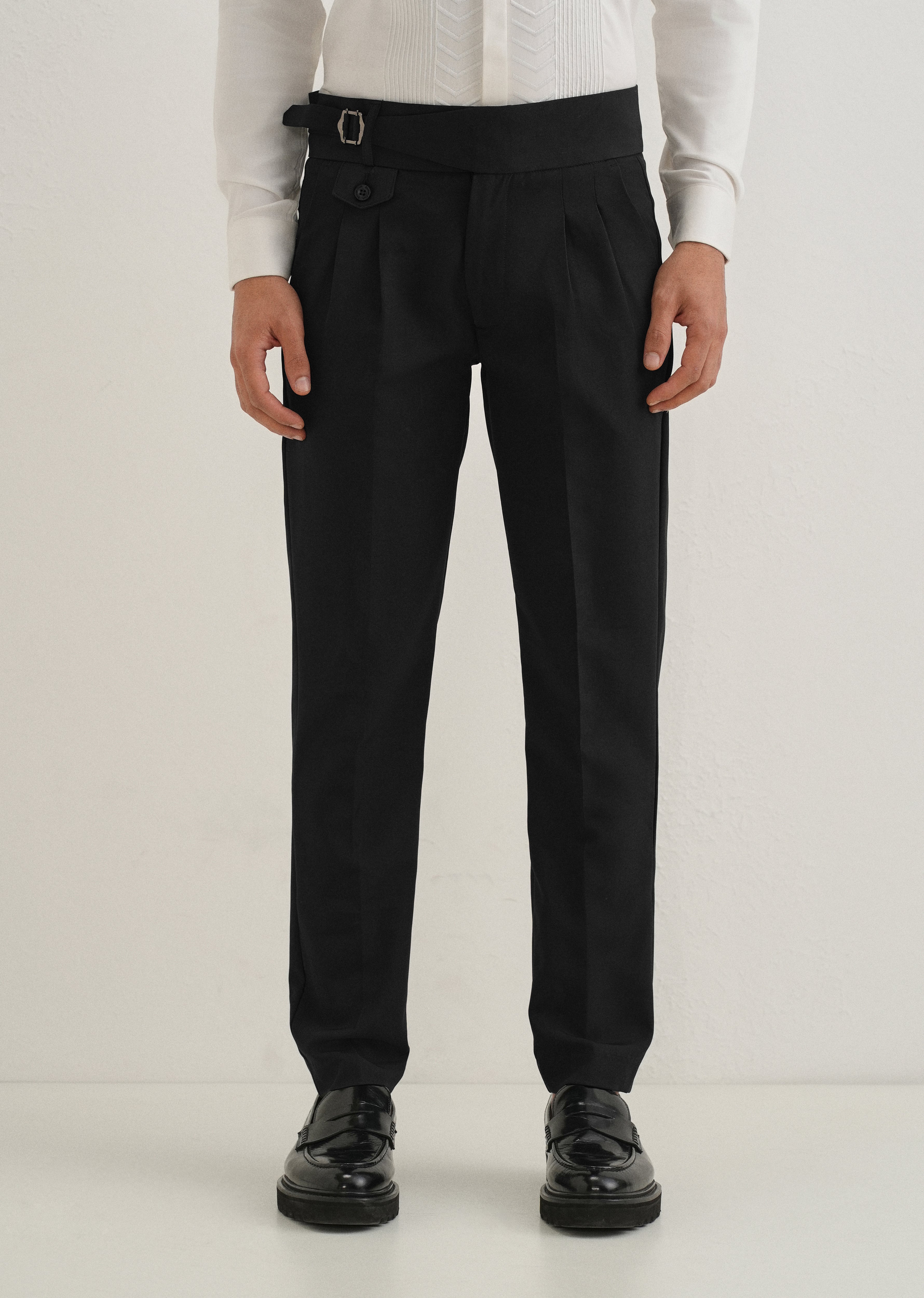 Deep Black Gurkha Pant