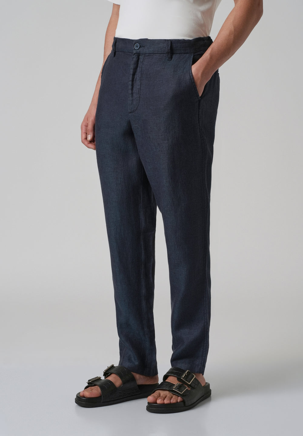 Deep Blue Linen Pant