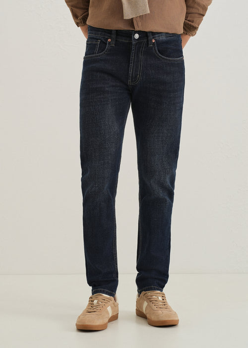 Deep Blue Slim Fit Denim
