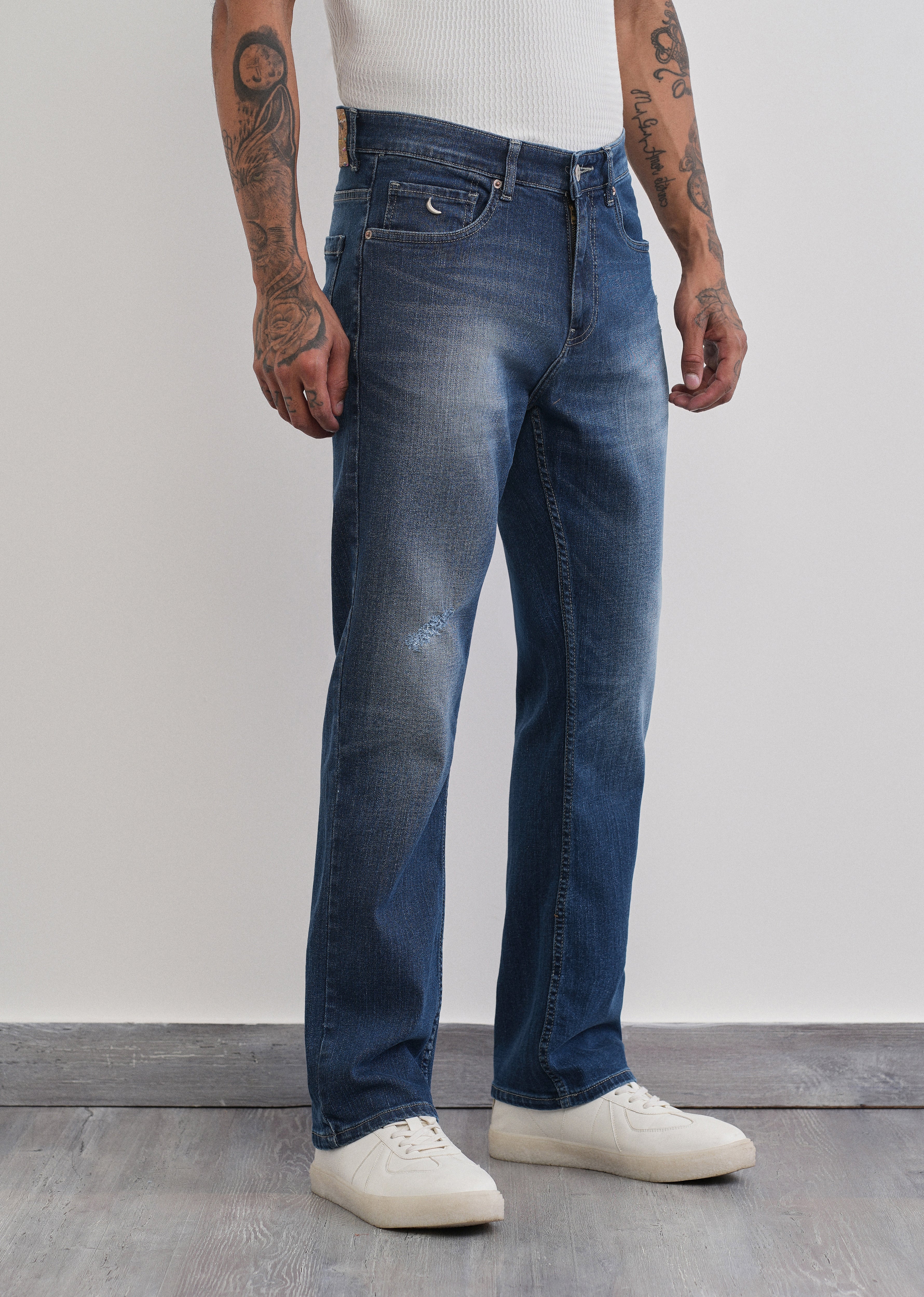 Deep Blue Straight Fit Jeans