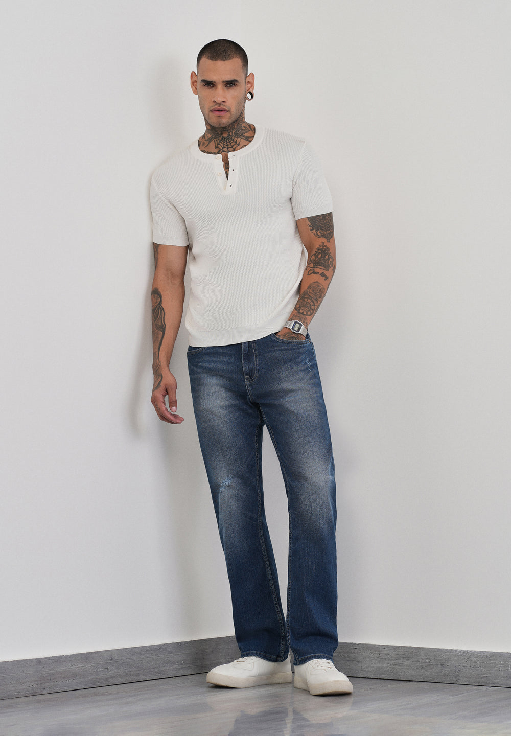 Deep Blue Straight Fit Jeans