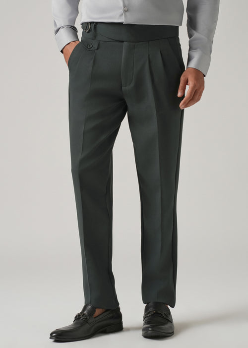 Deep Slate Green Gurkha Pant