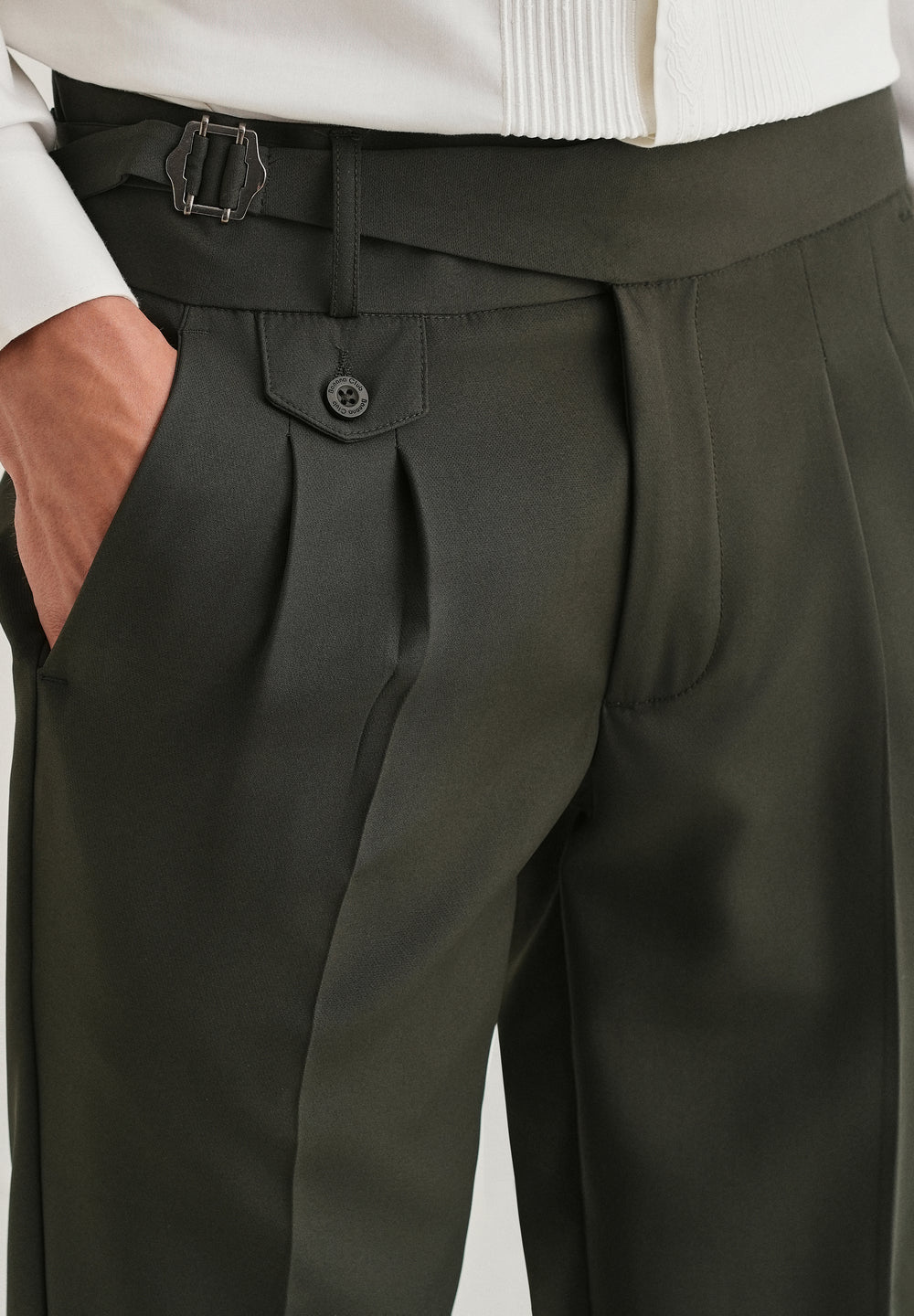 Deep Slate Green Gurkha Pant