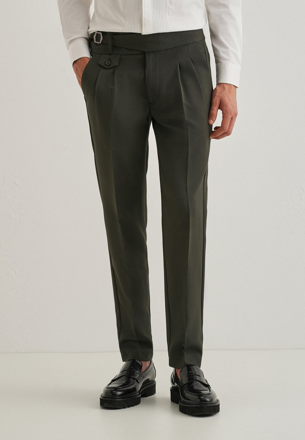 Deep Slate Green Gurkha Pant