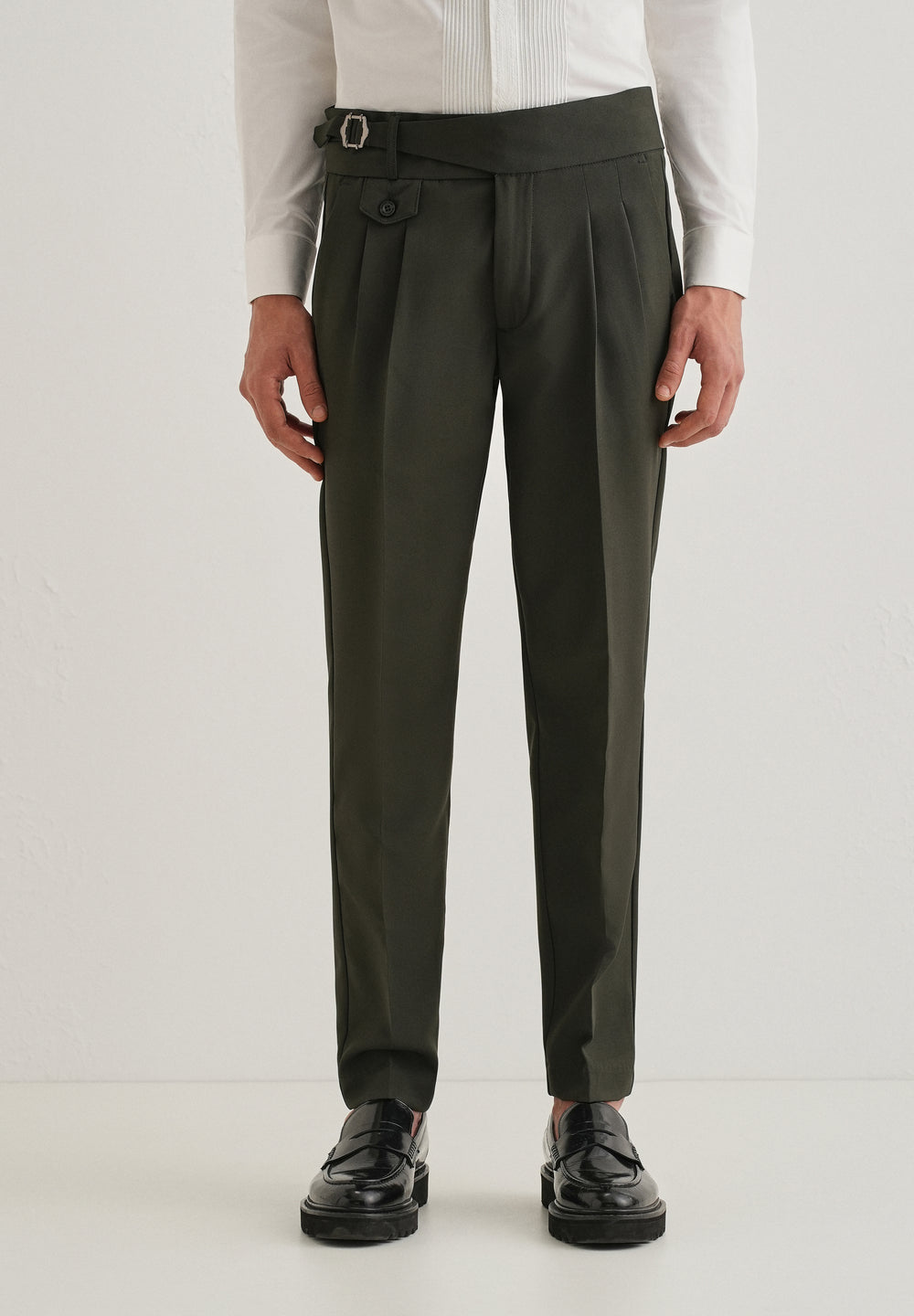 Deep Slate Green Gurkha Pant