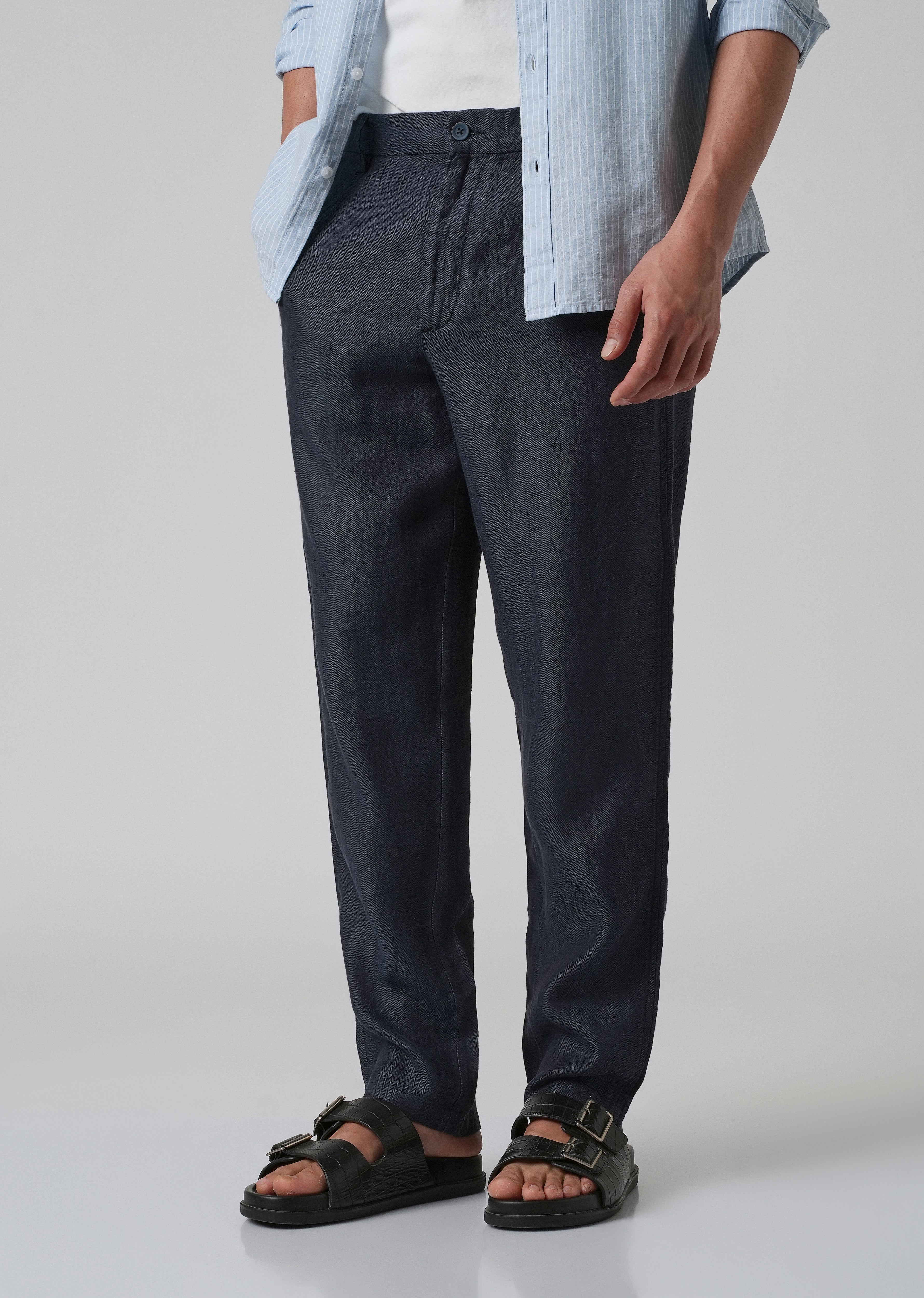 Deep Blue Linen Pant