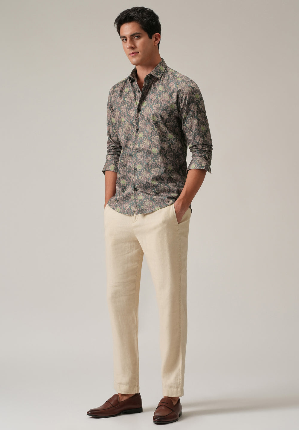 Detailed Motif Print Shirt