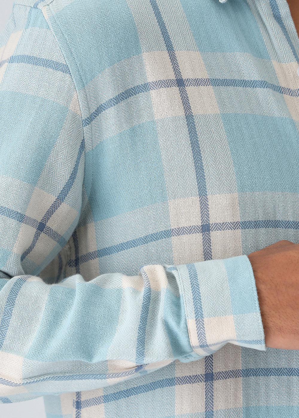 Dobby Turquoise Check Shirt