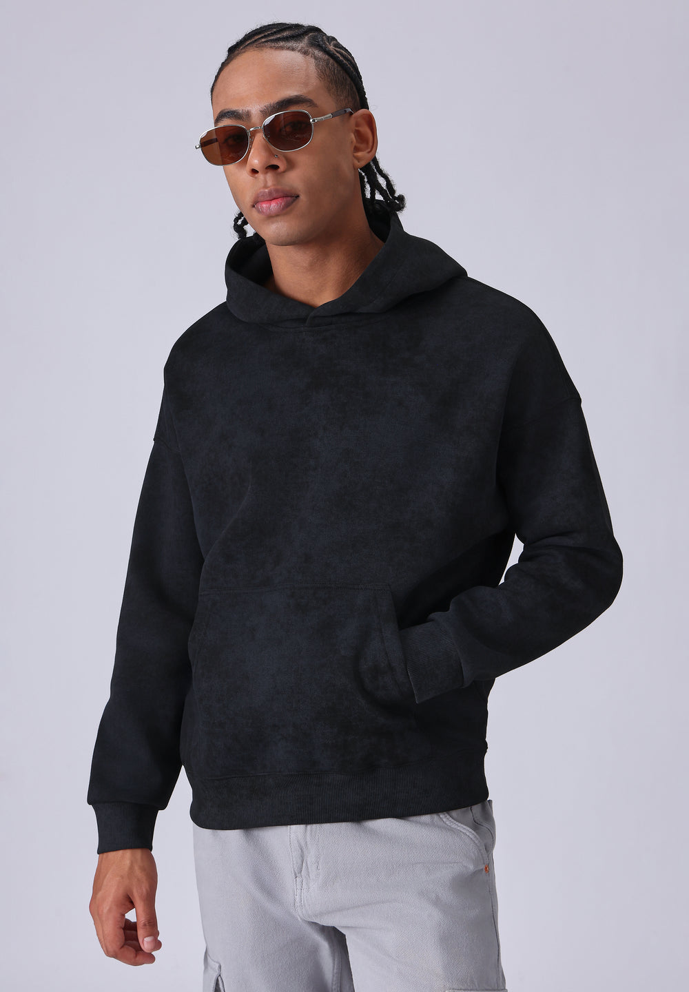 Dual Shade Black Hoodie