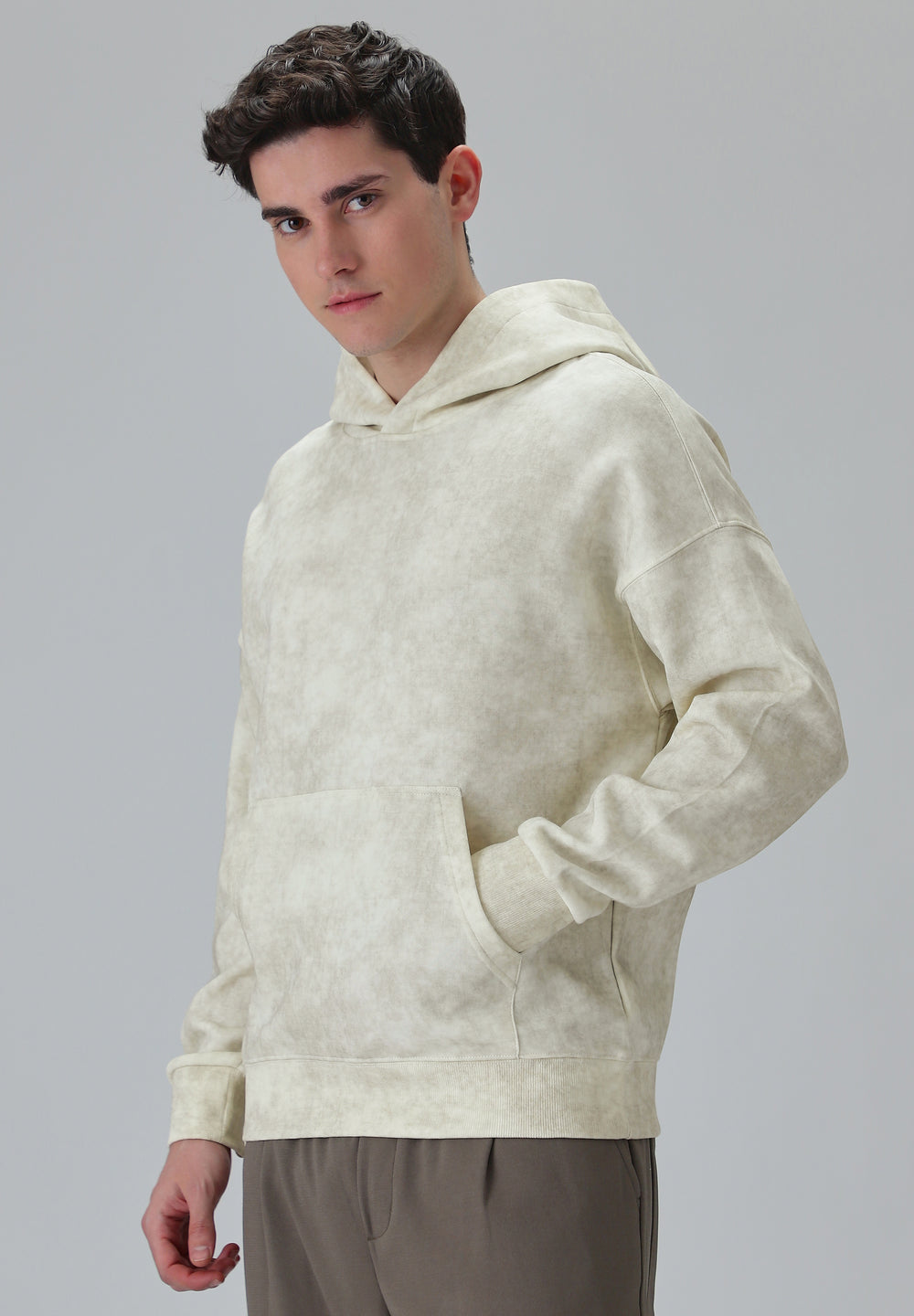 Dual Shade Cream Hoodie