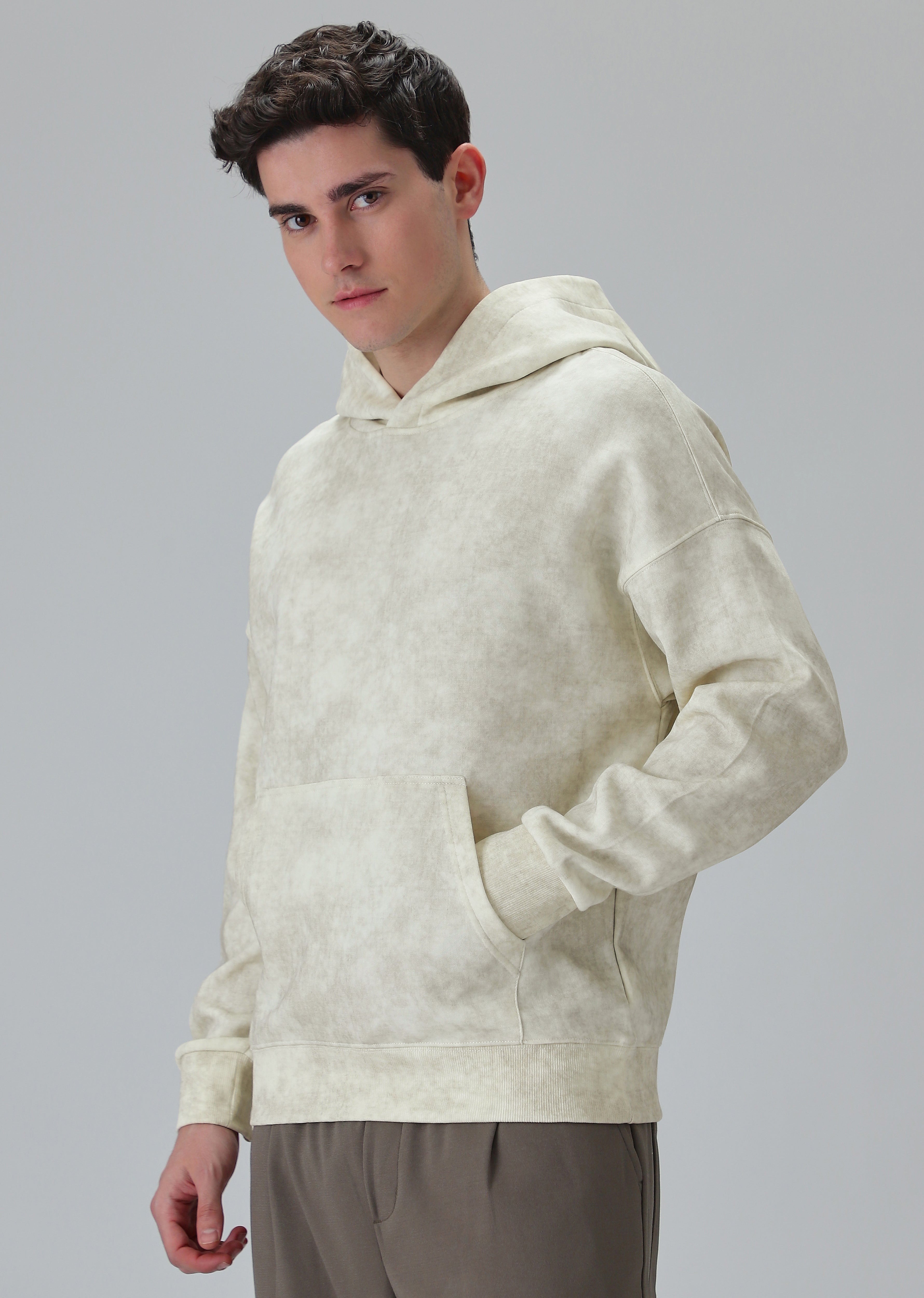 Dual Shade Cream Hoodie