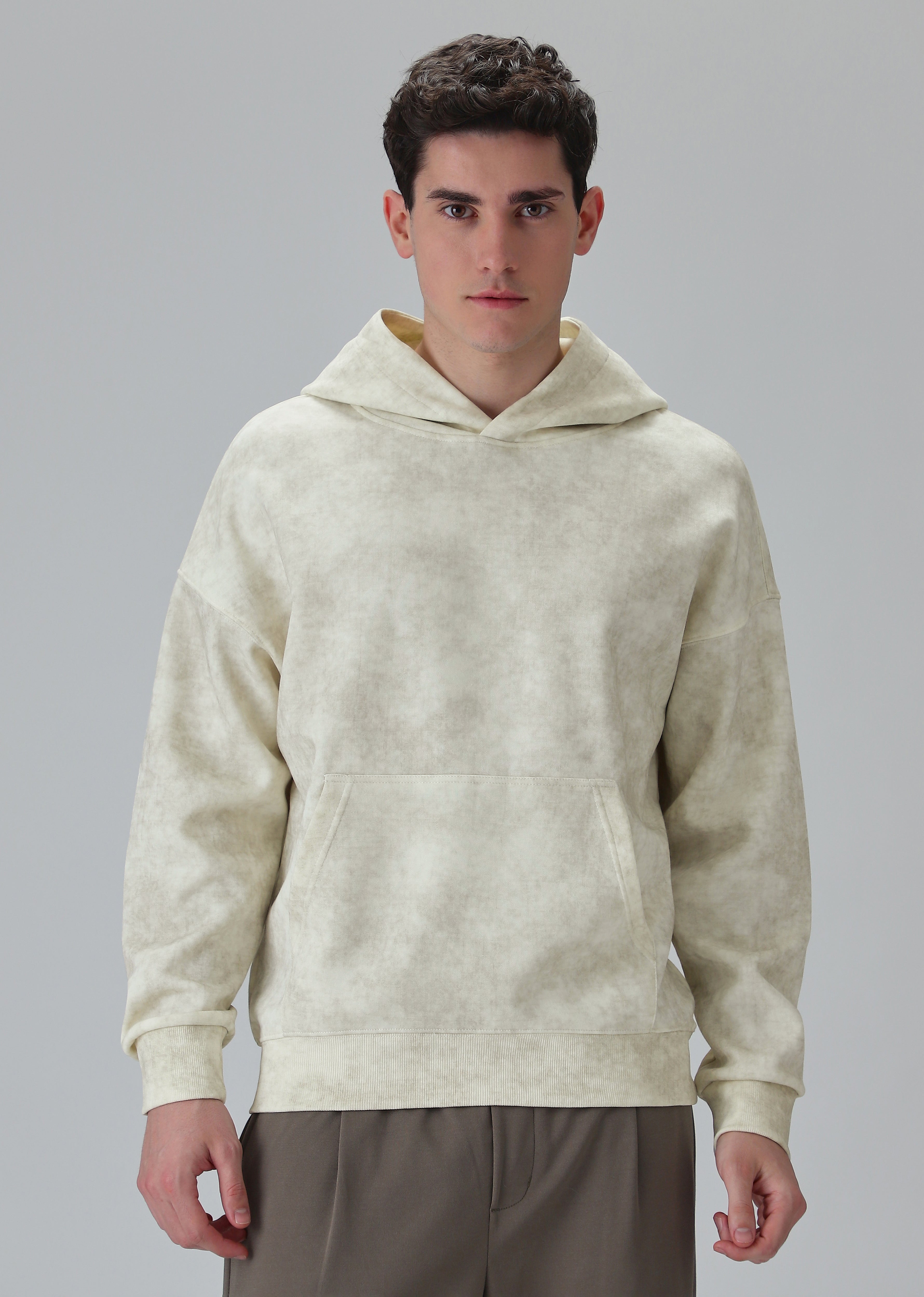 Dual Shade Cream Hoodie