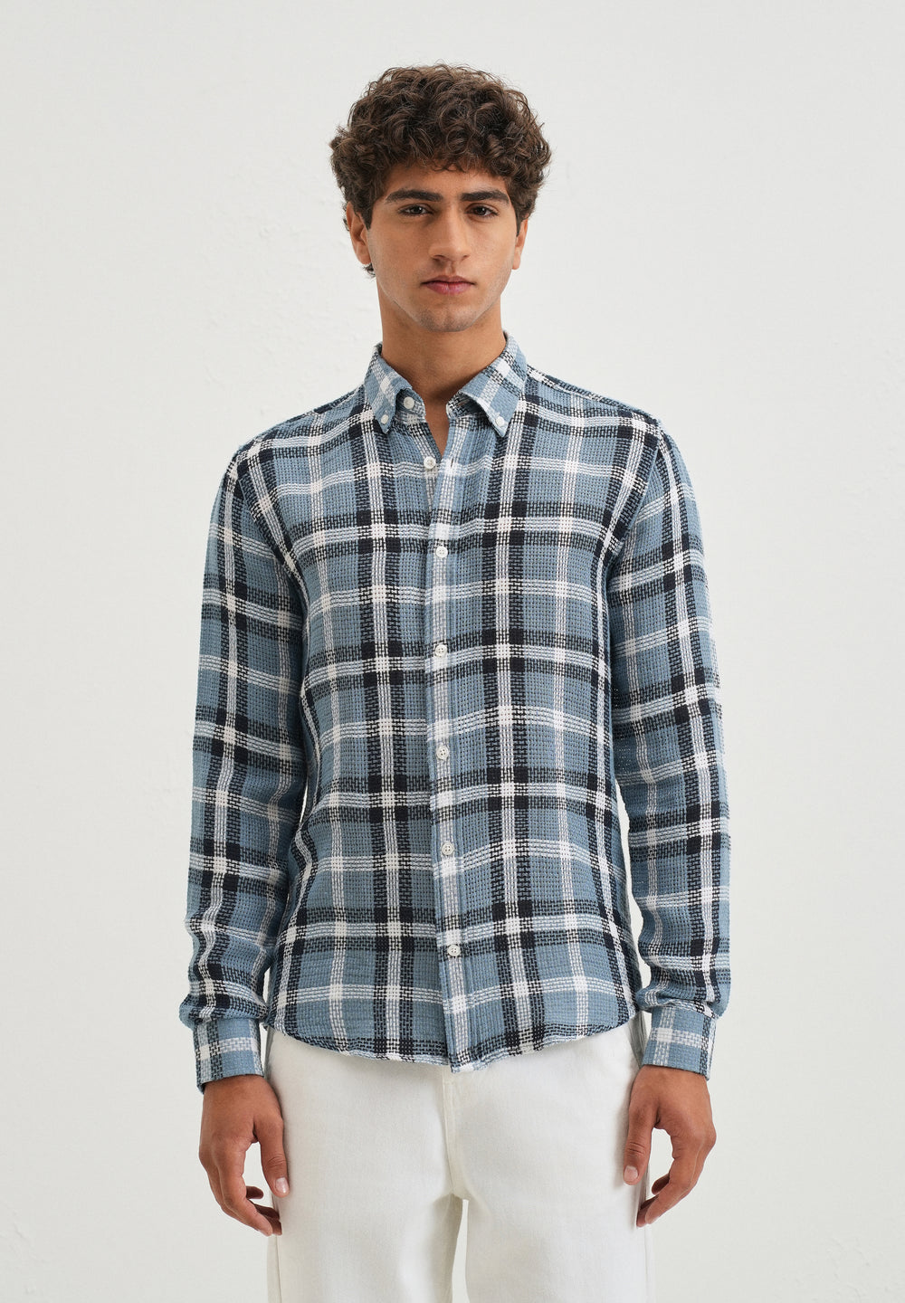 Dulet Blue Check Shirt