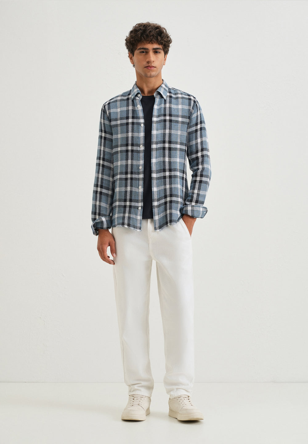 Dulet Blue Check Shirt
