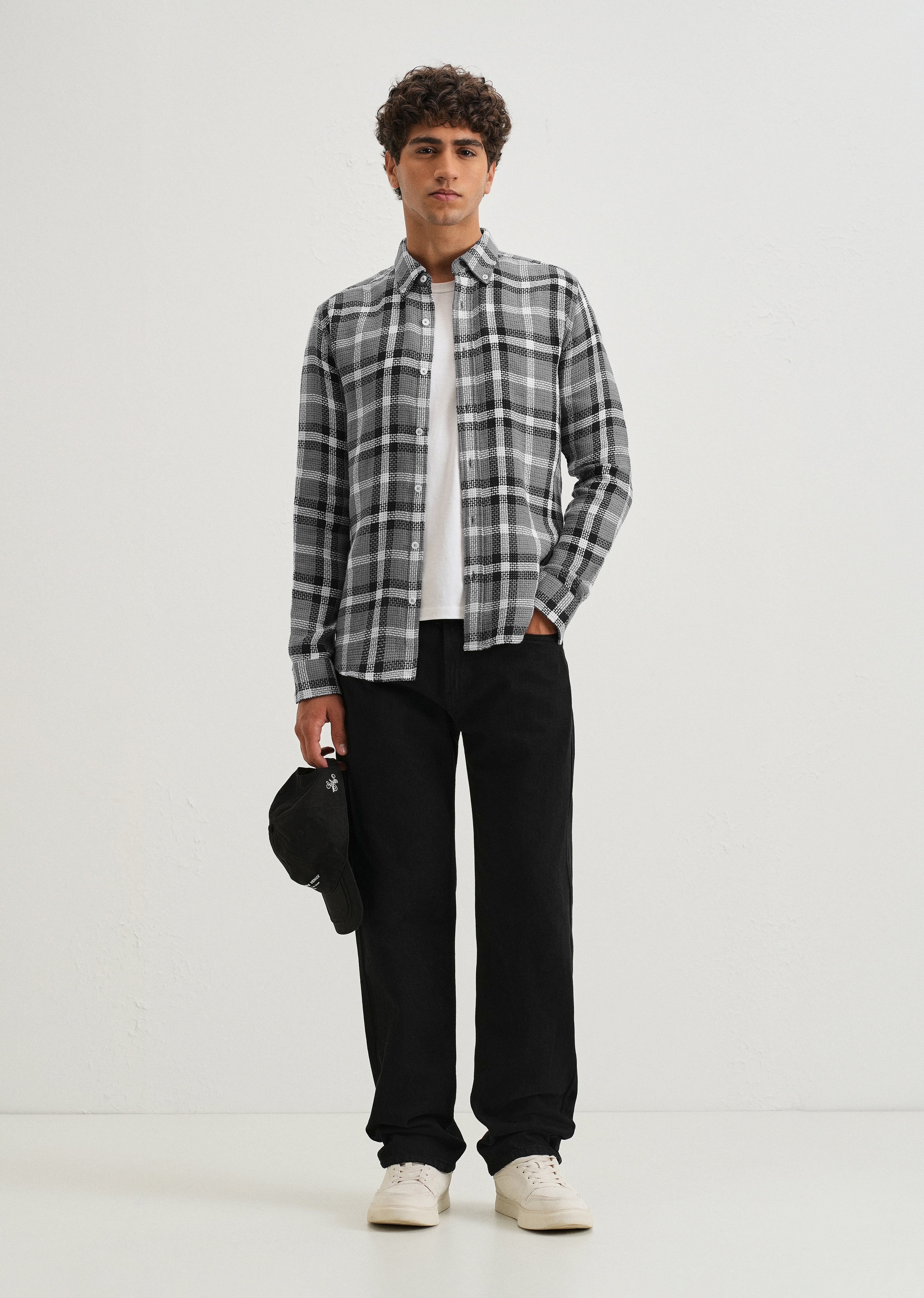 Dulet Gray Check Shirt