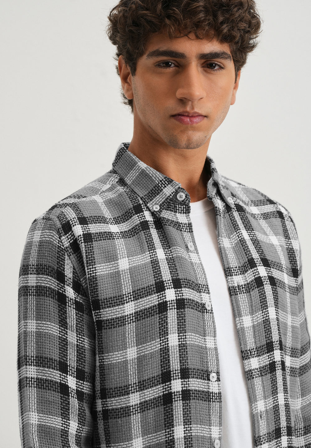 Dulet Gray Check Shirt