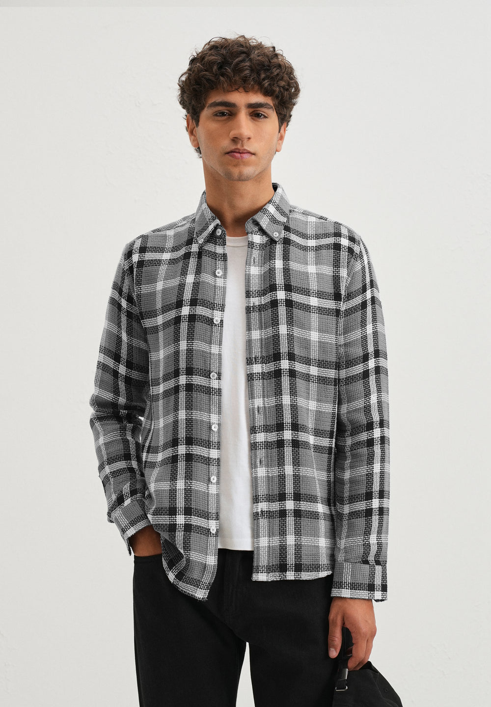Dulet Gray Check Shirt