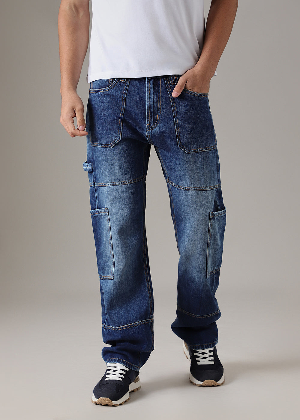 Aero Blue Baggy fit Jeans